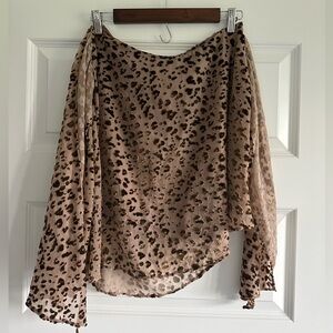 Haute Hippie Strapless Leopard Top